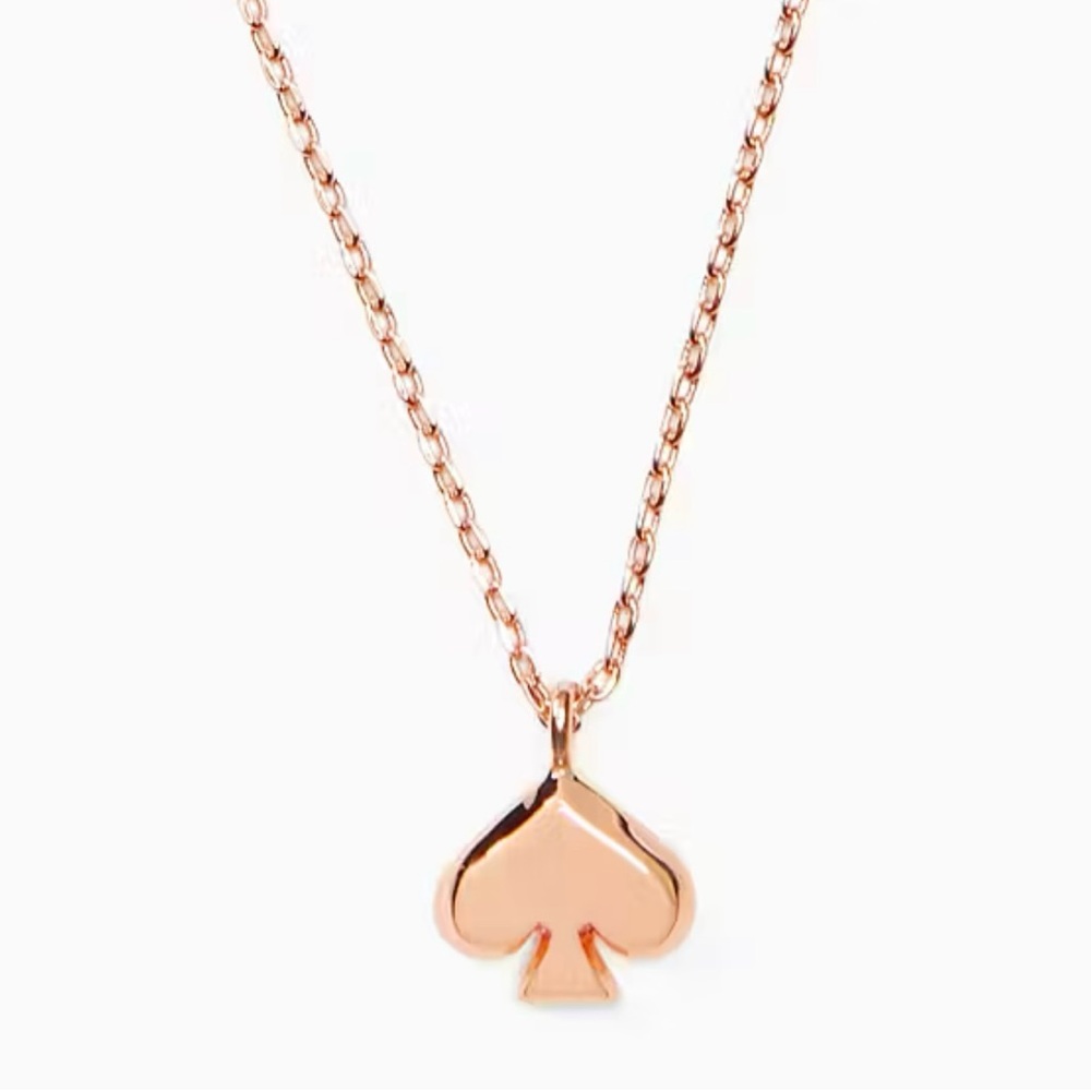 Kate Spade Rose Gold Spade Symbol Necklace NIB